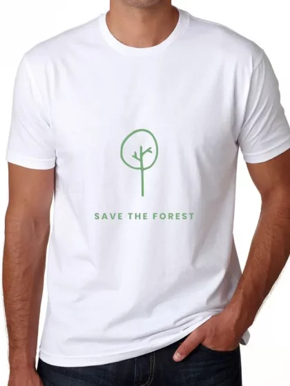 T-Shirt avec slogan “Save the forest”